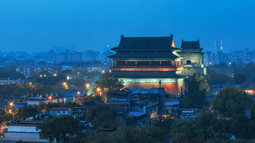 Beijing: Bell and Drum Towers Entry Ticket—Historic Landmark - Entering the Drum Tower and climbing above old Beijing
