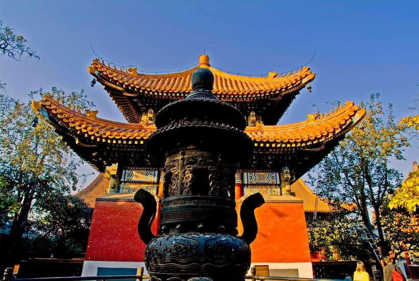 Beijing Lama temple ticket; #1 efficacious; limited Discount - The architectural mix: Han Chinese form, Tibetan detail