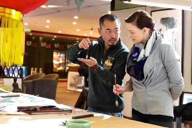 Beijing Wangfujing Calligraphy Class by Forbidden City - The tools: brush, ink, rice paper, and seals