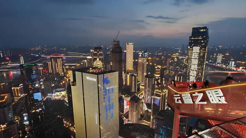 Chongqing: 520m-high Eye Skyview Deck Ticket for Adult - What you see from the outdoor viewing platform