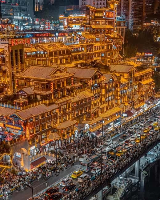 Chongqing: Trendy Spots, Cableway & Ferry Private Tour - Luohan Temple, carved arhats, and a quiet pause