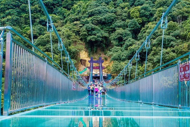 Glass Bridge Waterfall Ravine Underground River Cave Private Tour - The floating bridge inside Jinlong Cave