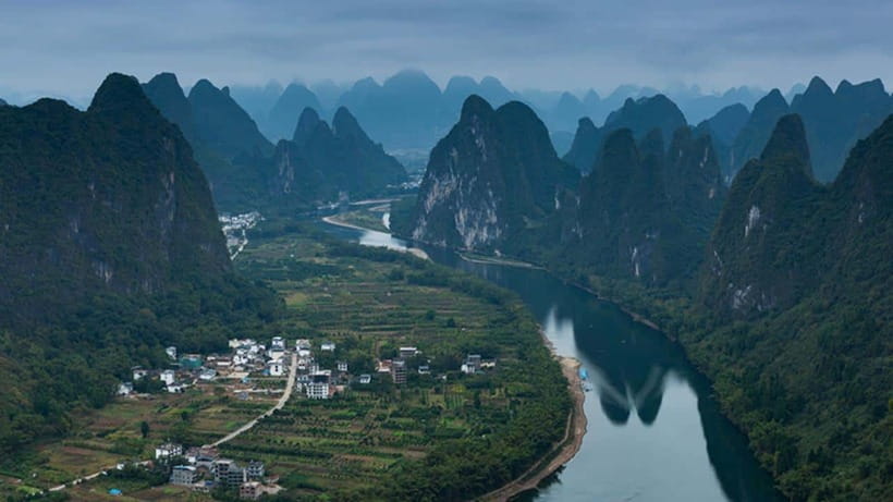 Highlights from Guilin to Yangshuo Full Day Private Tour - Route 2 trades the cave for rice fields and Zhuangyuan Bridge