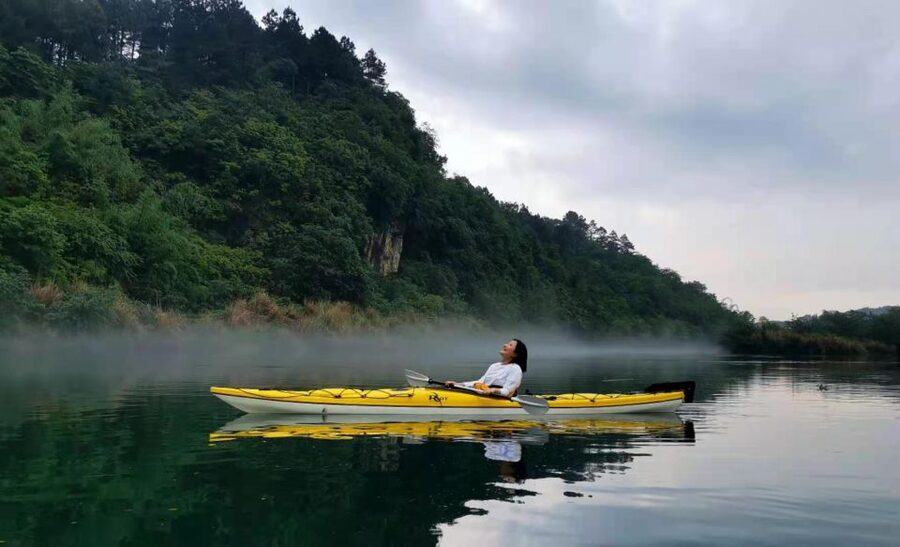 Kayaking tour with Local Guide( dry suit for winter) - Guilin scenery from water level