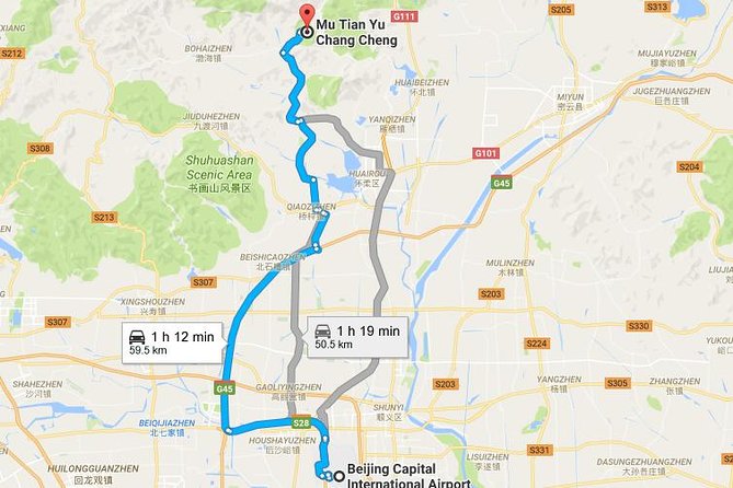 MuTianYu Great Wall and Forbidden City Day Trip by Licensed Cab - Returning toward Beijing for the Forbidden City
