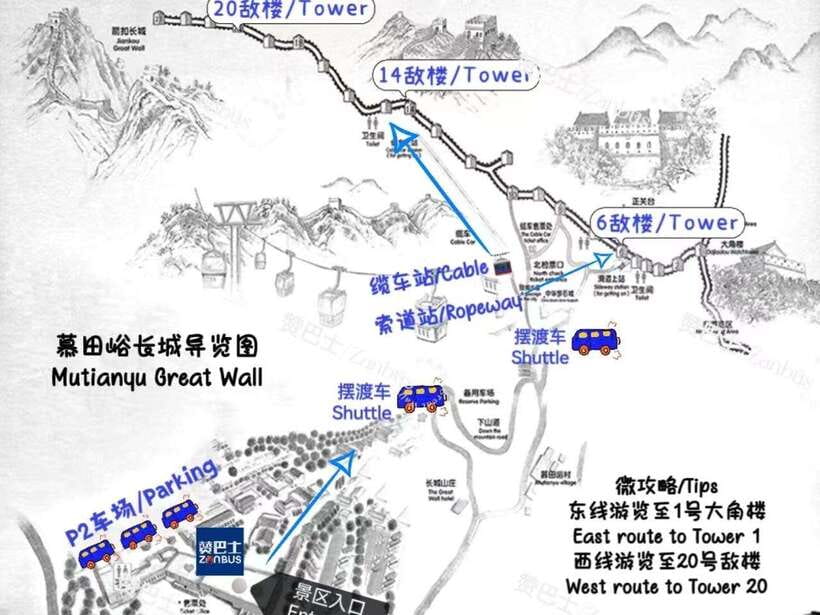 Mutianyu Great Wall Bus, Departure 8/9/10am, Return 3/4/5pm - Why this $12 bus is useful in Beijing