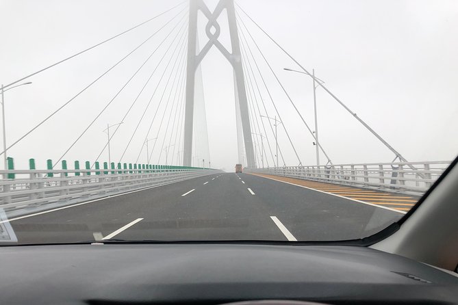 Private Transfer: Hong Kong to Macau via Zhuhai Bridge - The Macau arrival process from inside the van