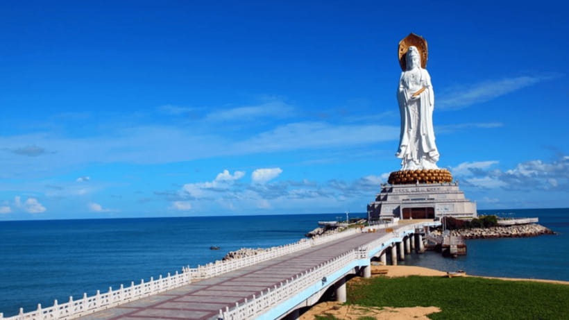 Sanya: Nanshan Cultural Tourism Zone Ticket and Tour Car - Arriving at the 108-meter Guanyin statue