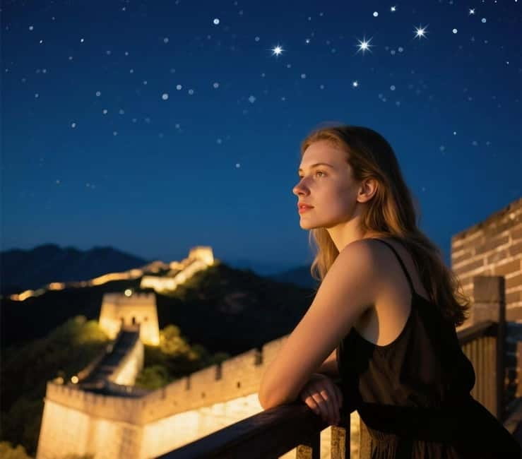 Twilight Glow at Mutianyu Great Wall Evening Bus Tour+Ticket - When the lights come on