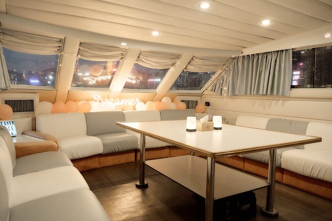 Victoria Harbour Yacht Night Cruise - DREAMER：Tourguide & Photos - Clock Tower and Avenue of Stars from the water