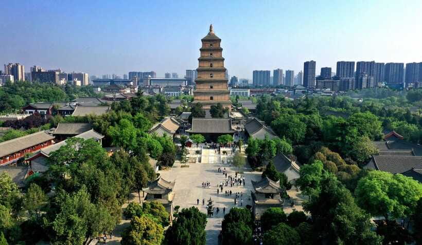 Xi'an: Daci'en Temple(Great Wild Goose Pagoda) E-ticket - Seeing the Great Wild Goose Pagoda from below