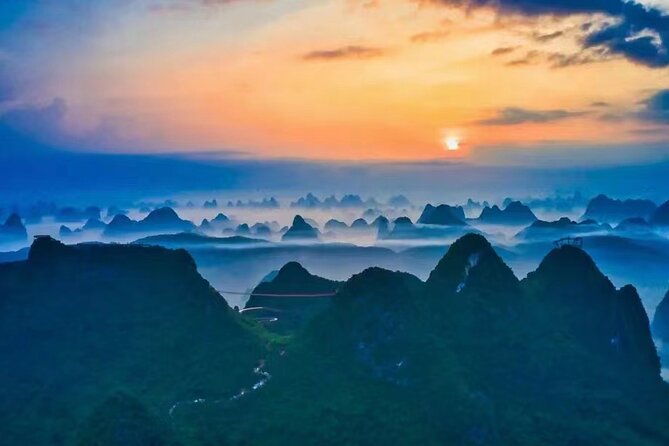 Yangshuo Ruyi peak & round way cable car ticket - At the upper station, allow time to walk