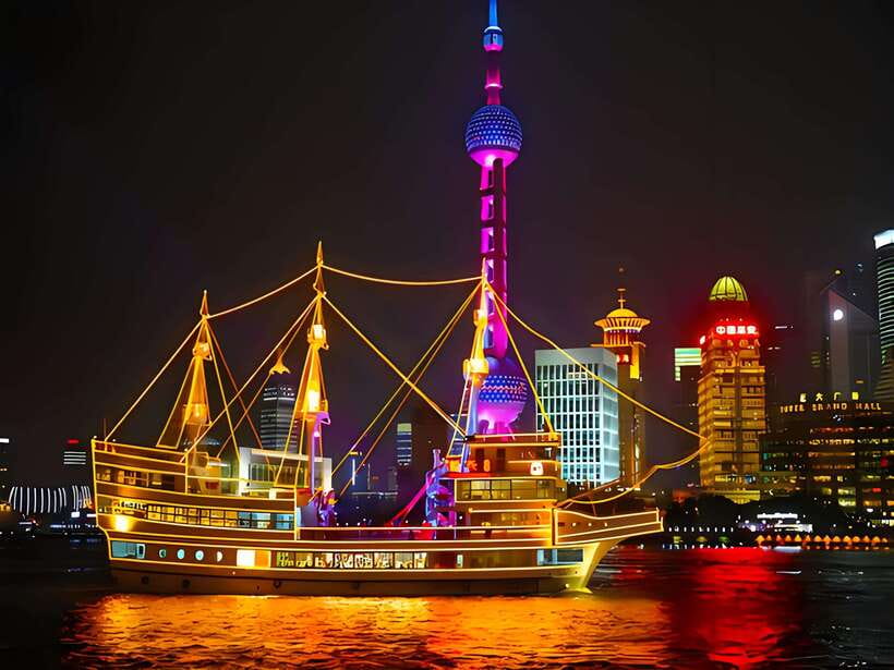 Zhujiajiao Water Town Private Tour with Night River Cruise - The one-hour night cruise from the Bund
